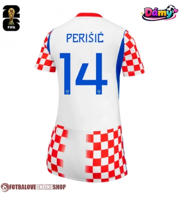 Chorvatsko Ivan Perisic #14 Domácí Dres pro Dámy MS 2026 Krátkým Rukávem